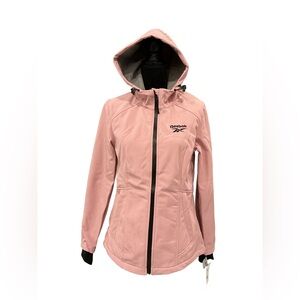Reebok Women's Mauve Hooded Soft Shell Fleece Lined Jacket
Size: Small